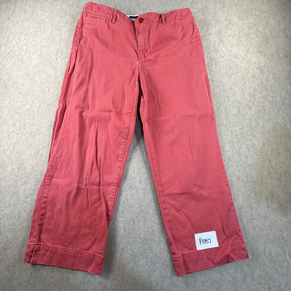 Ralph Lauren Sport Womens Pink Cotton Chino Pants Straight Leg Size 8